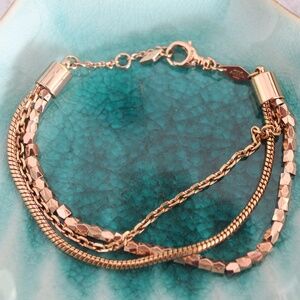 Fossil Rose Gold Three Strand Bracelet